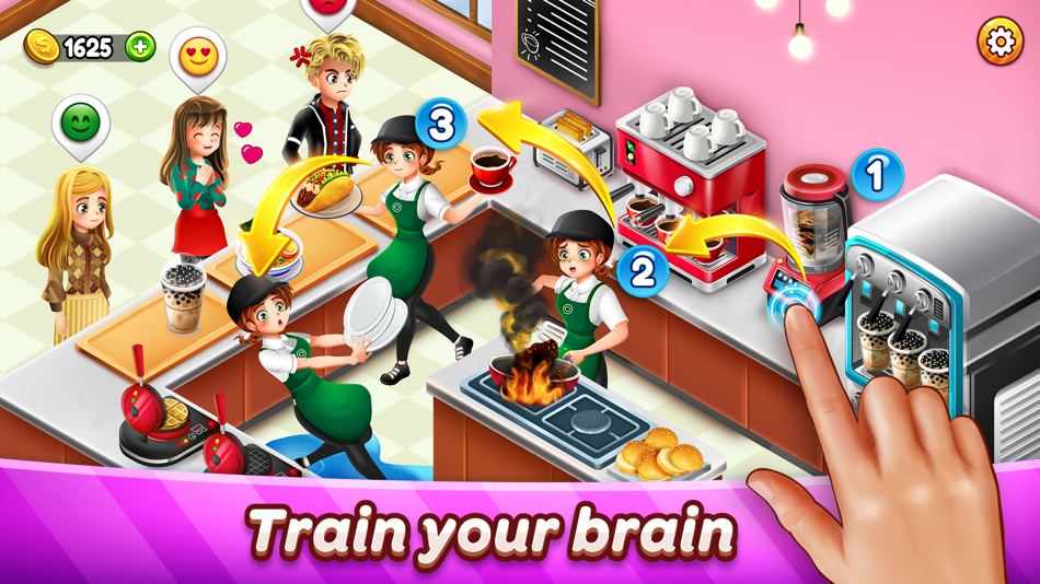 #1. Cafe Panic: Cooking game (iOS) By: Boomware Technologies SAC