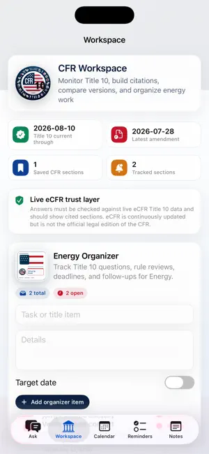 CFR AI - Title 10 screenshot 2