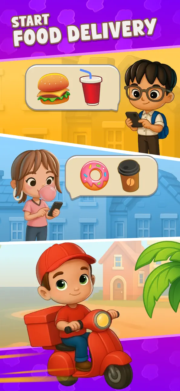 Nom Nom Town: Restaurant Game iOS Mod IPA screenshot 4 - iOS game interface