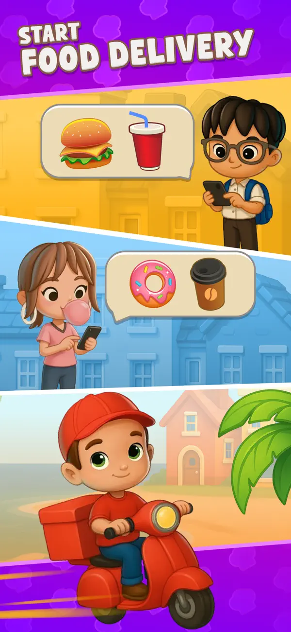 Nom Nom Town: Restaurant Game iOS Mod IPA screenshot 4 - iOS game interface