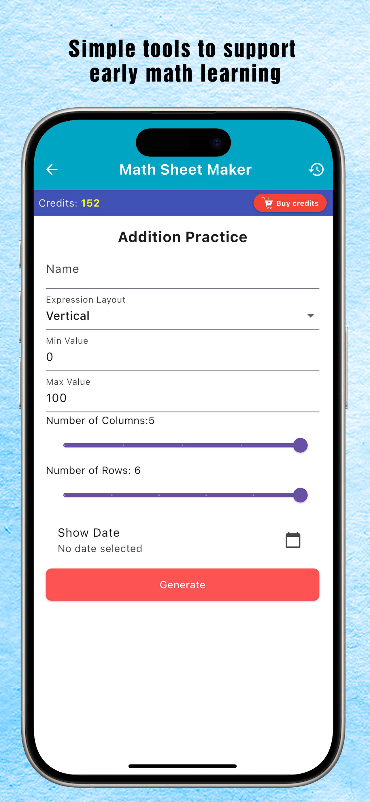Kid Math: PDF Worksheet Maker