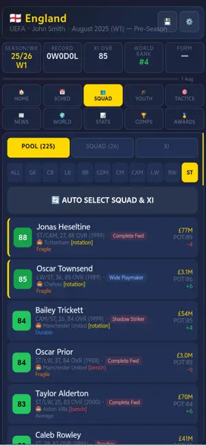 SIM: National Football Manager screenshot 2