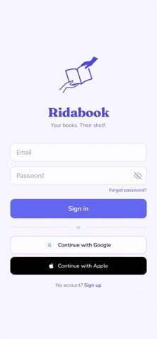Ridabook screenshot