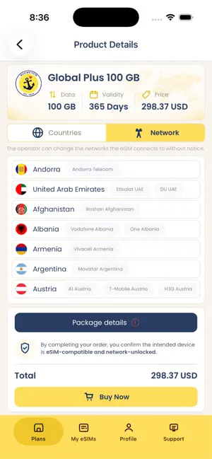 Marino eSIM iPhone screenshot 2