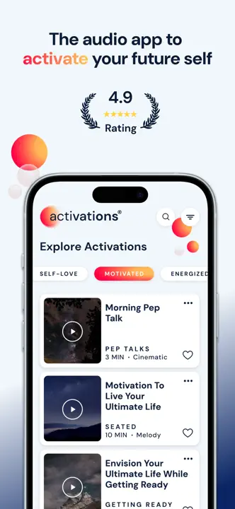 Activations : capture d’écran 1 sur 9
