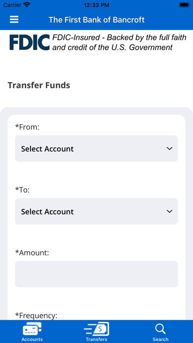 First Bank of Bancroft App Screenshot