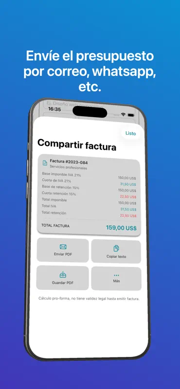 Presupuesto Rápido screenshot 3 of 4