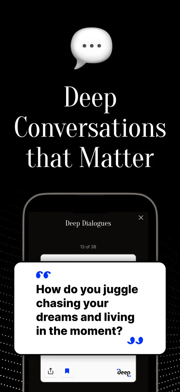 Screenshot #1 pour Deep Cards: Ask Deep Questions