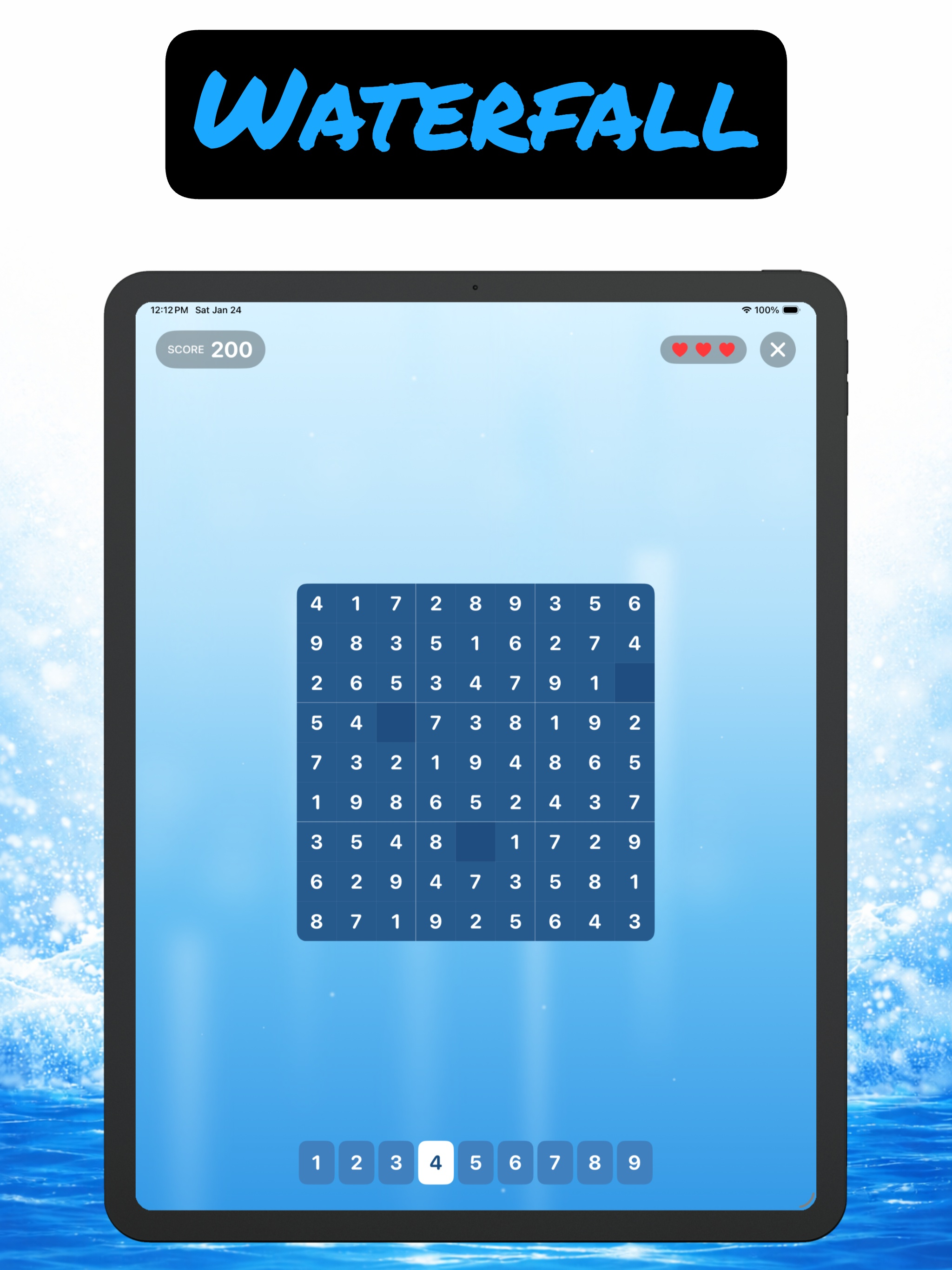 Sudoku Waterfall