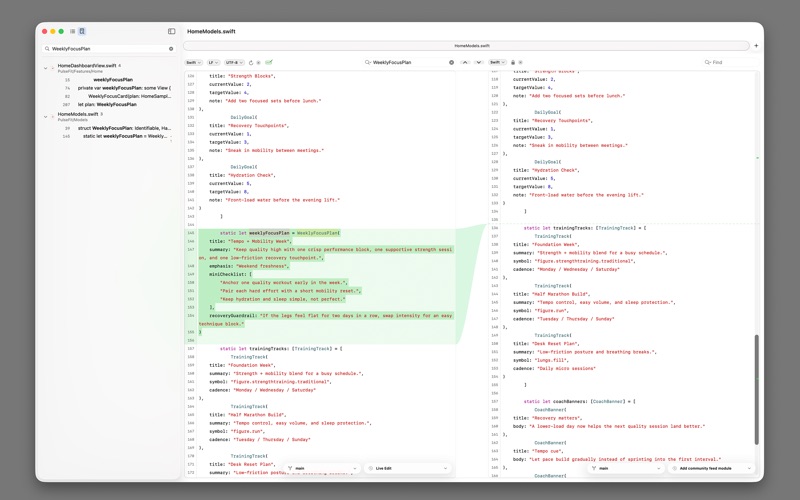RibbonDiff screenshot