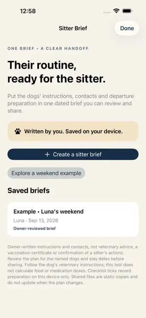 Any Dog: Dog Sitter Brief screenshot 1