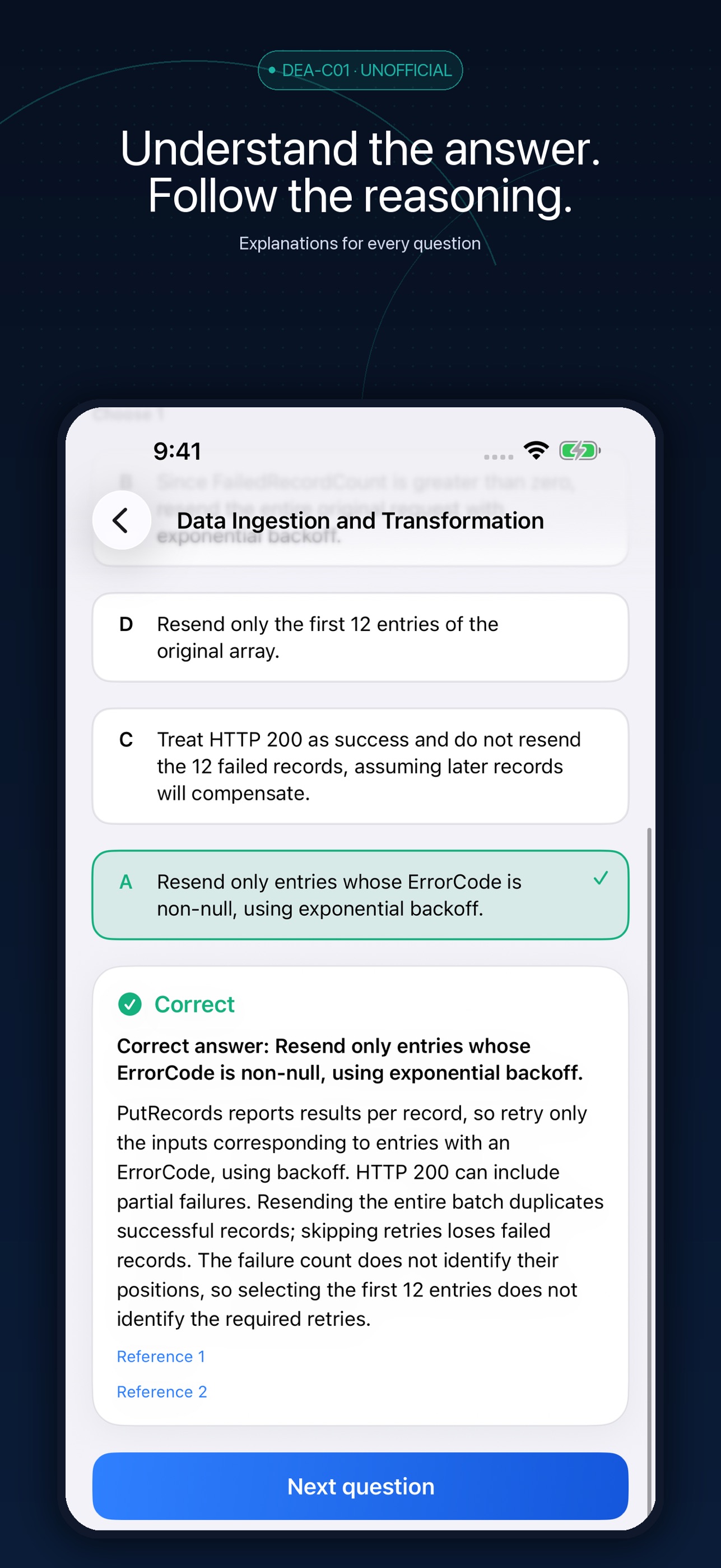 Screenshot 3 of DEA-C01 Exam Drill