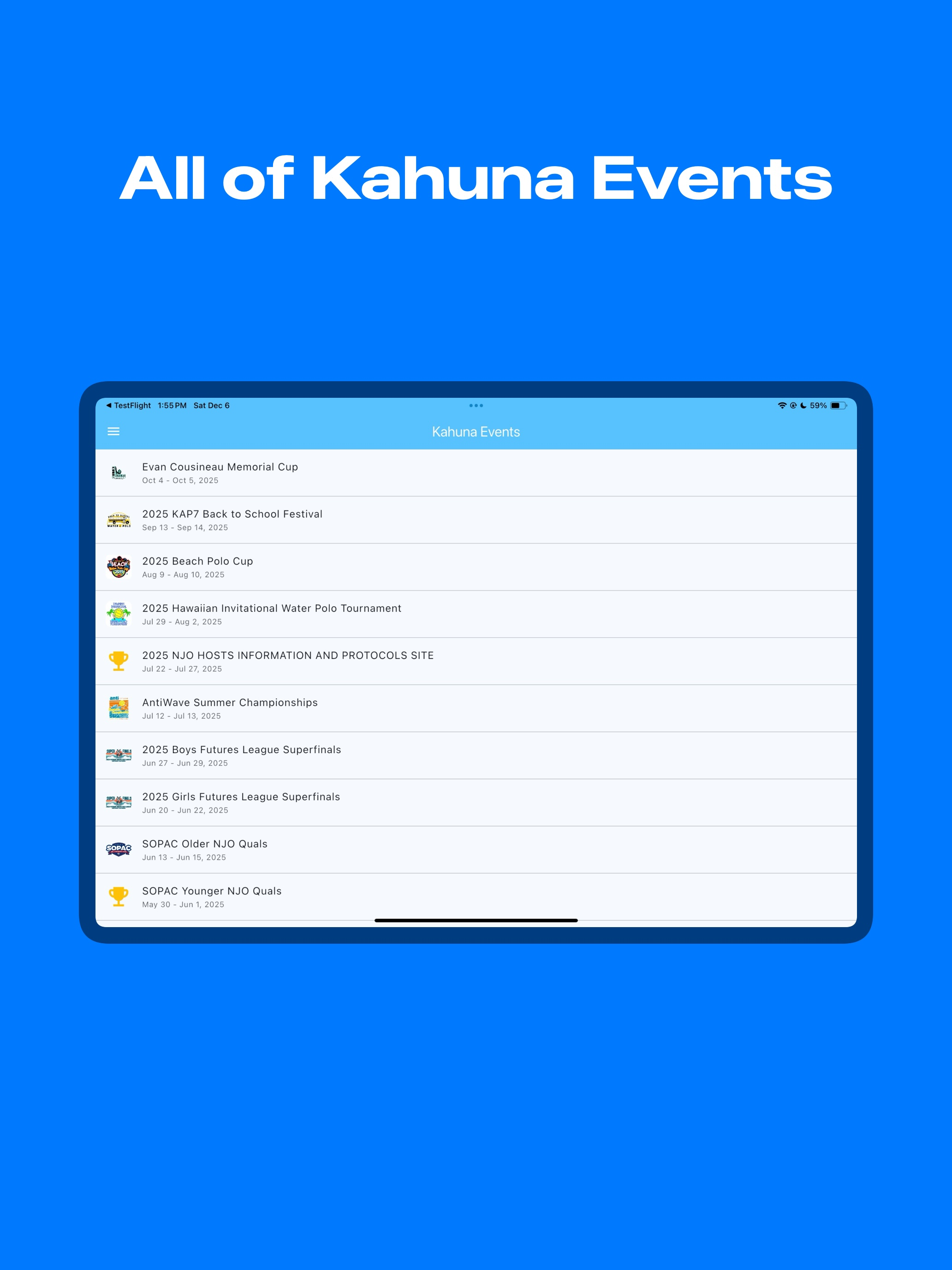 Kahuna Events screenshot 4