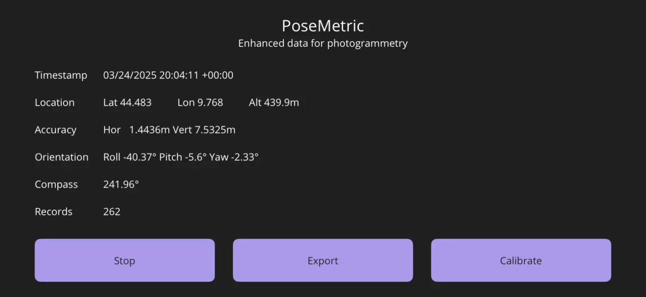 Screenshot #1 pour PoseMetric