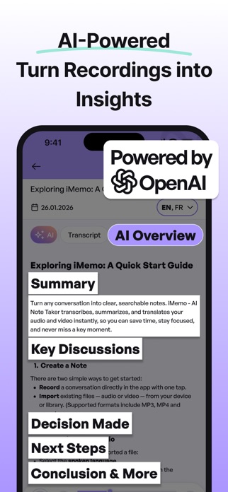 iMemo AI Note Taking & Summary Screenshot 2 of 10