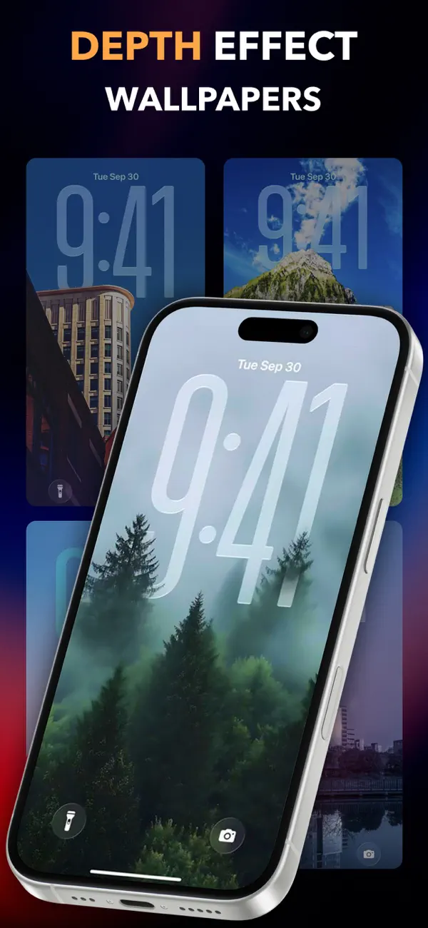 Screenshot #2 pour Glass Wallpapers OS 26 - 4K