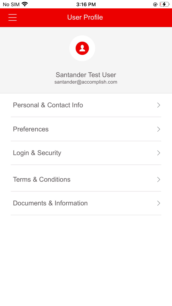 Santander Int. Charge Card