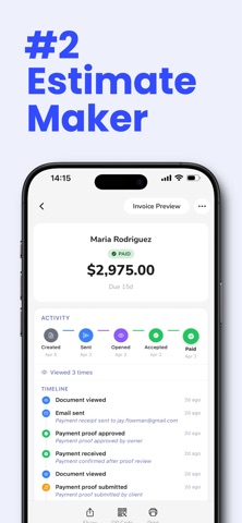 The Invoice Maker Free iPhone screenshot