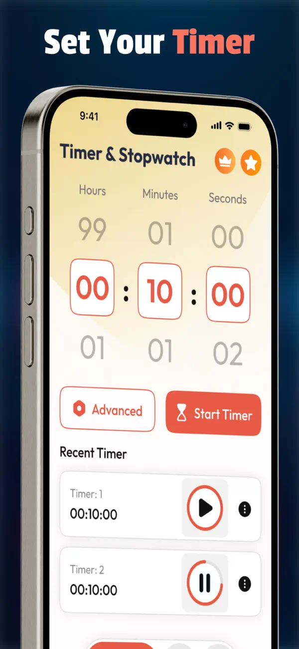 #1. Multi Timer & Stopwatch (iOS) Ved: Shital Gorasiya