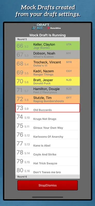 Fantasy Hockey Draft Kit '26 screenshot 2 of 5