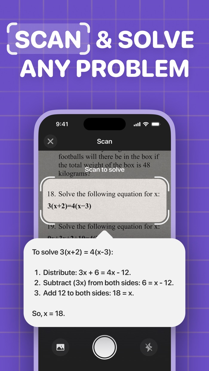 AI Math Homework Solver App