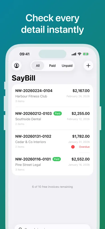 Voice Invoice Maker - SayBill screenshot 3 of 5