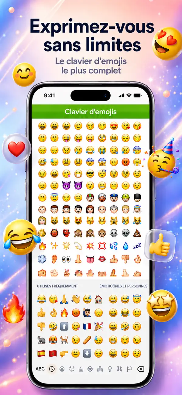 Screenshot #1 pour Emoji - Clavier & Stickers