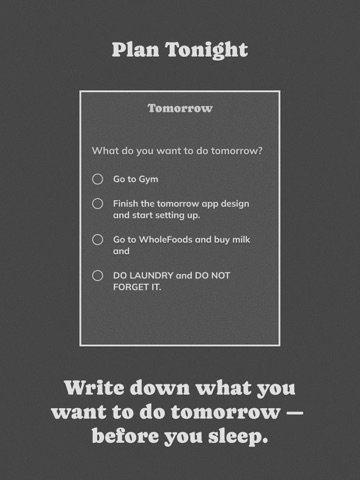 Tomorrow - Plan Tonight iPad screenshot