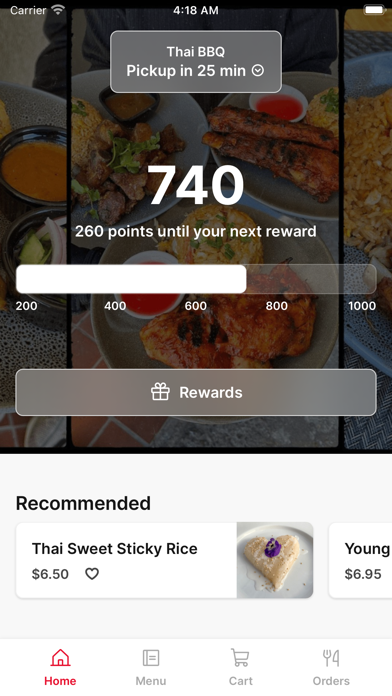 Thai Original BBQ & Restaurant iPhone screenshot 1 - Food & Drink app
