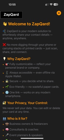 ZapQard App screenshot