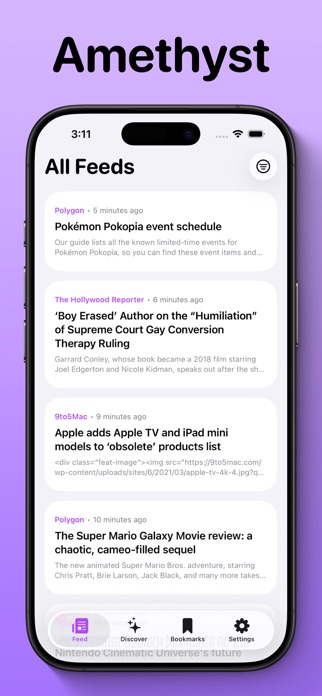 Amethyst – RSS Reader Screenshot 1 of 6