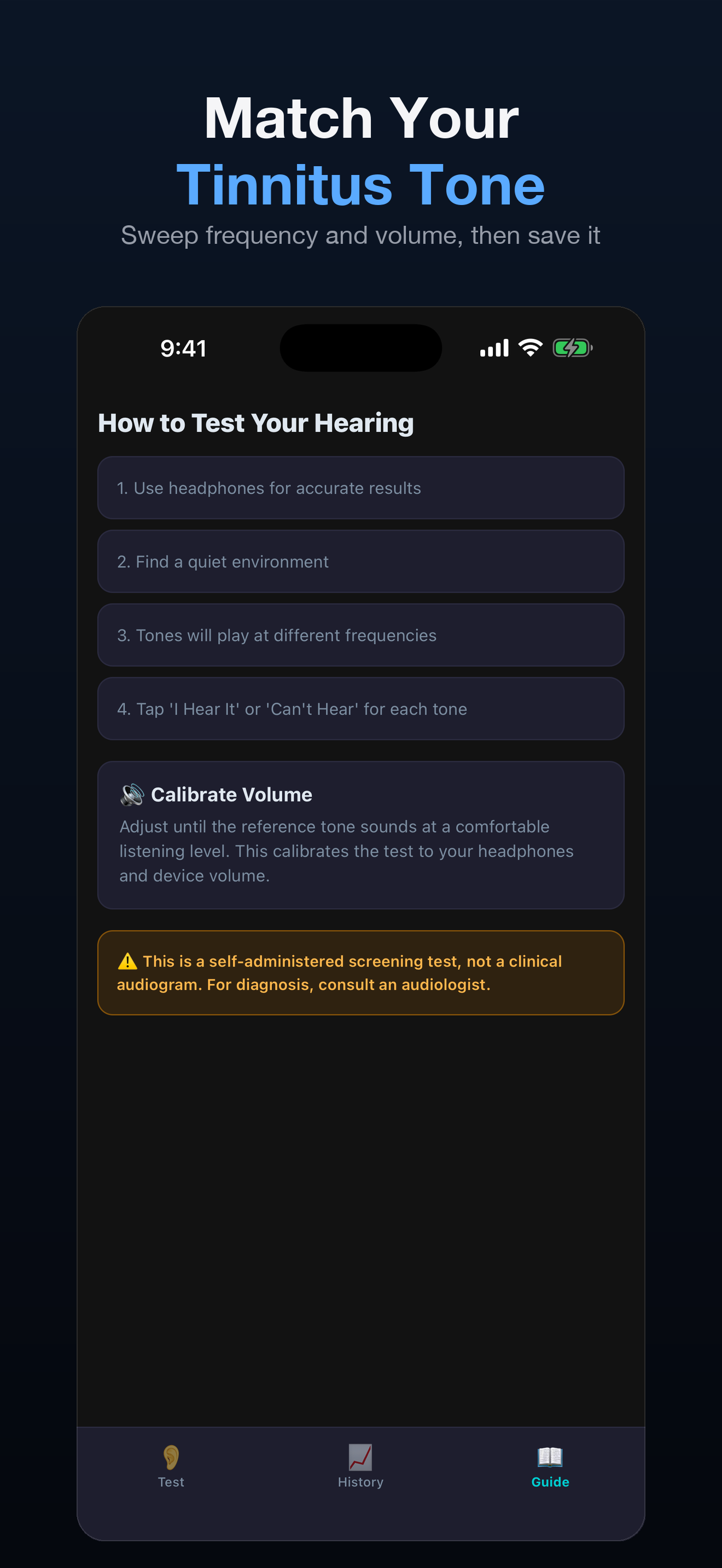Hearing Test+ Audiogram screenshot 3