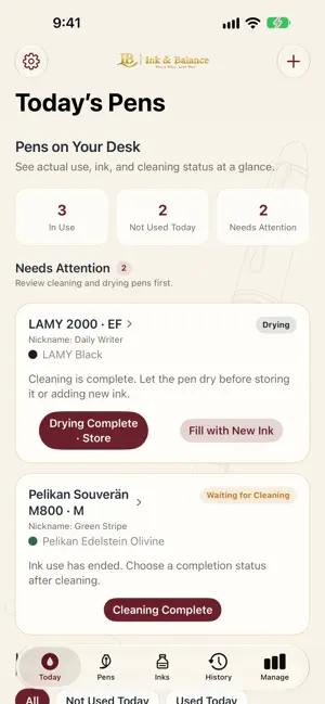 Ink & Balance: Pen Journal screenshot 1