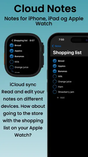 Cloud Notes: Watch & Lists screenshot 1