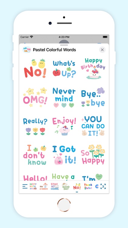 Pastel Colorful Words