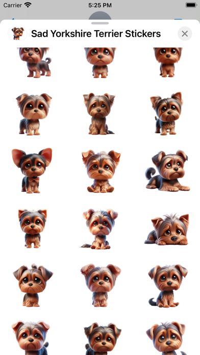 Screenshot #2 pour Sad Yorkshire Terrier Stickers