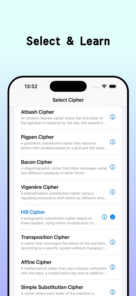 Classical Ciphers - Utilities App | MWM
