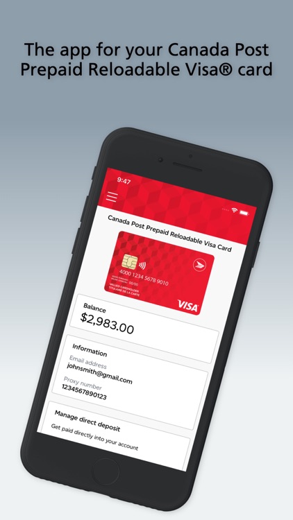 Canada Post Prepaid Card