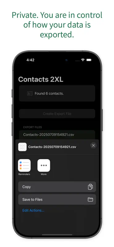 Contacts2XL screenshot 4 of 4