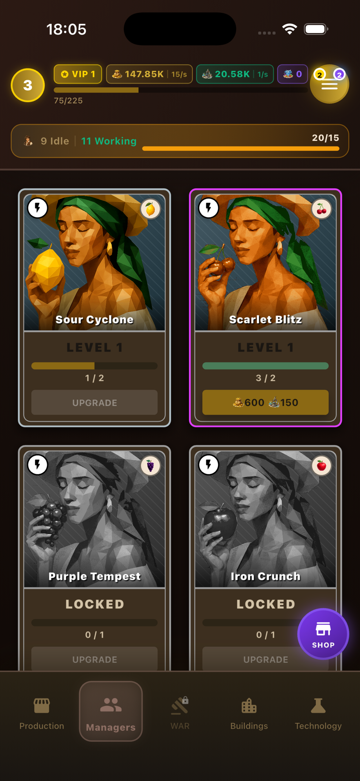 IDLE POMONA TYCOON