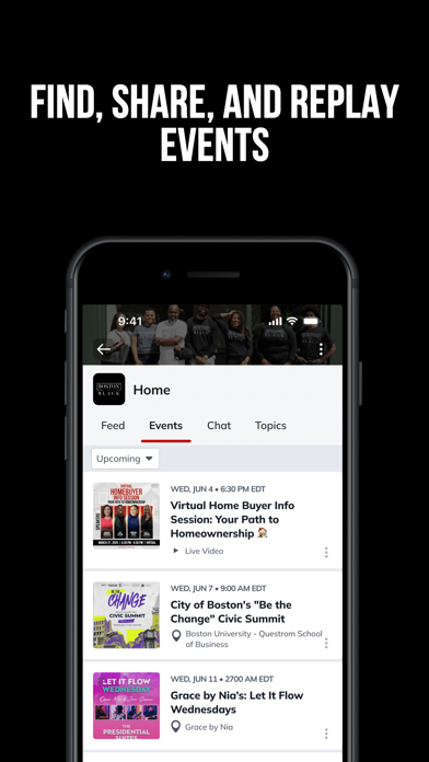 Boston While Black iPhone screenshot 2 - Social Networking app