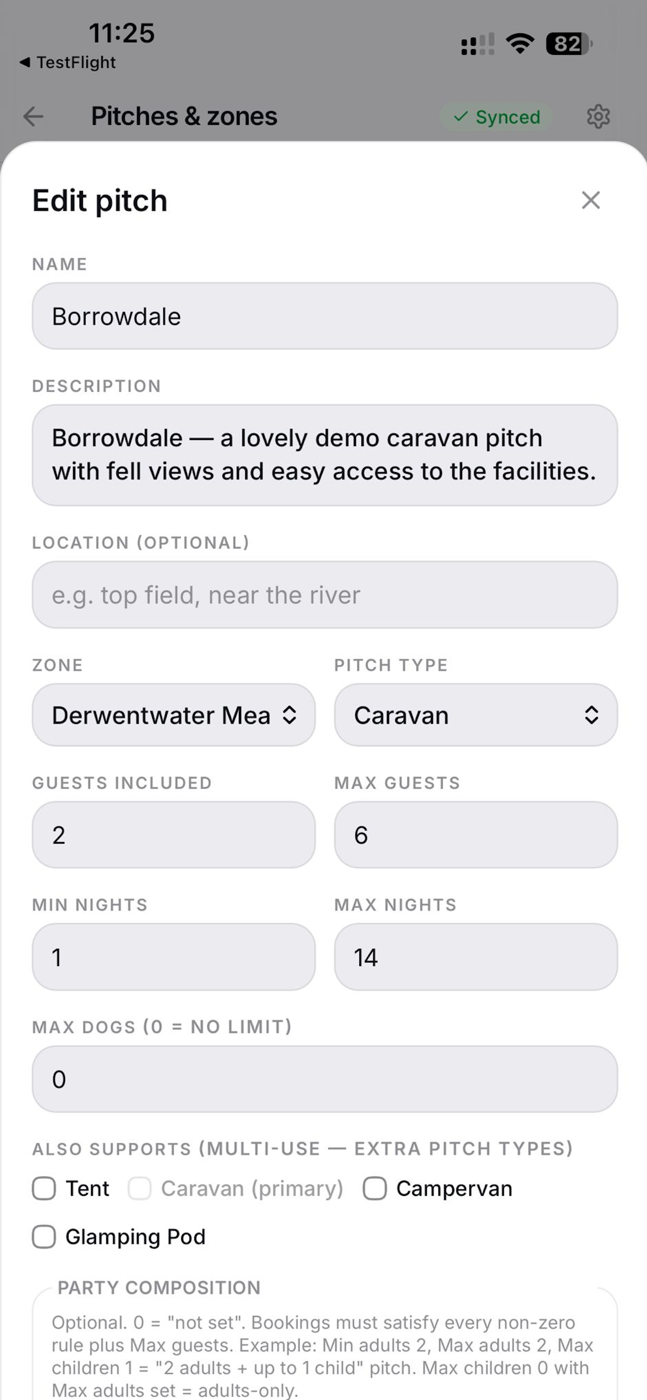 Campsite Manager screenshot 6