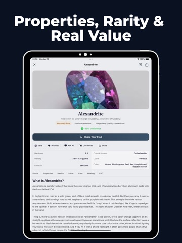 AI Rock ID: Crystal Identifier iPad screenshot