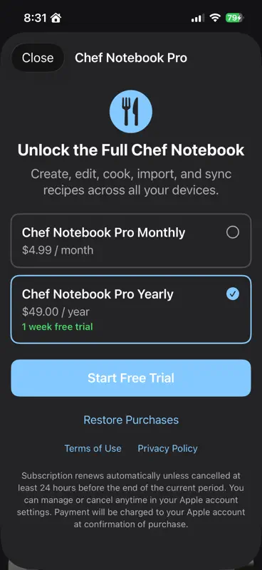 Chef Notebook screenshot 7 of 8
