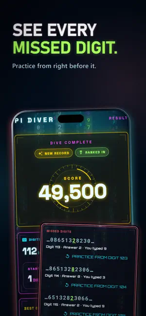 PI DIVER - Pi Typing Game screenshot 3