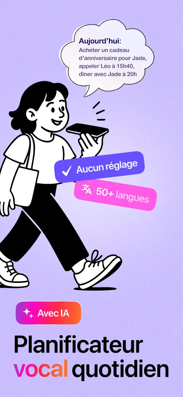 Screenshot #1 pour IA Agenda Planificateur－MyTime