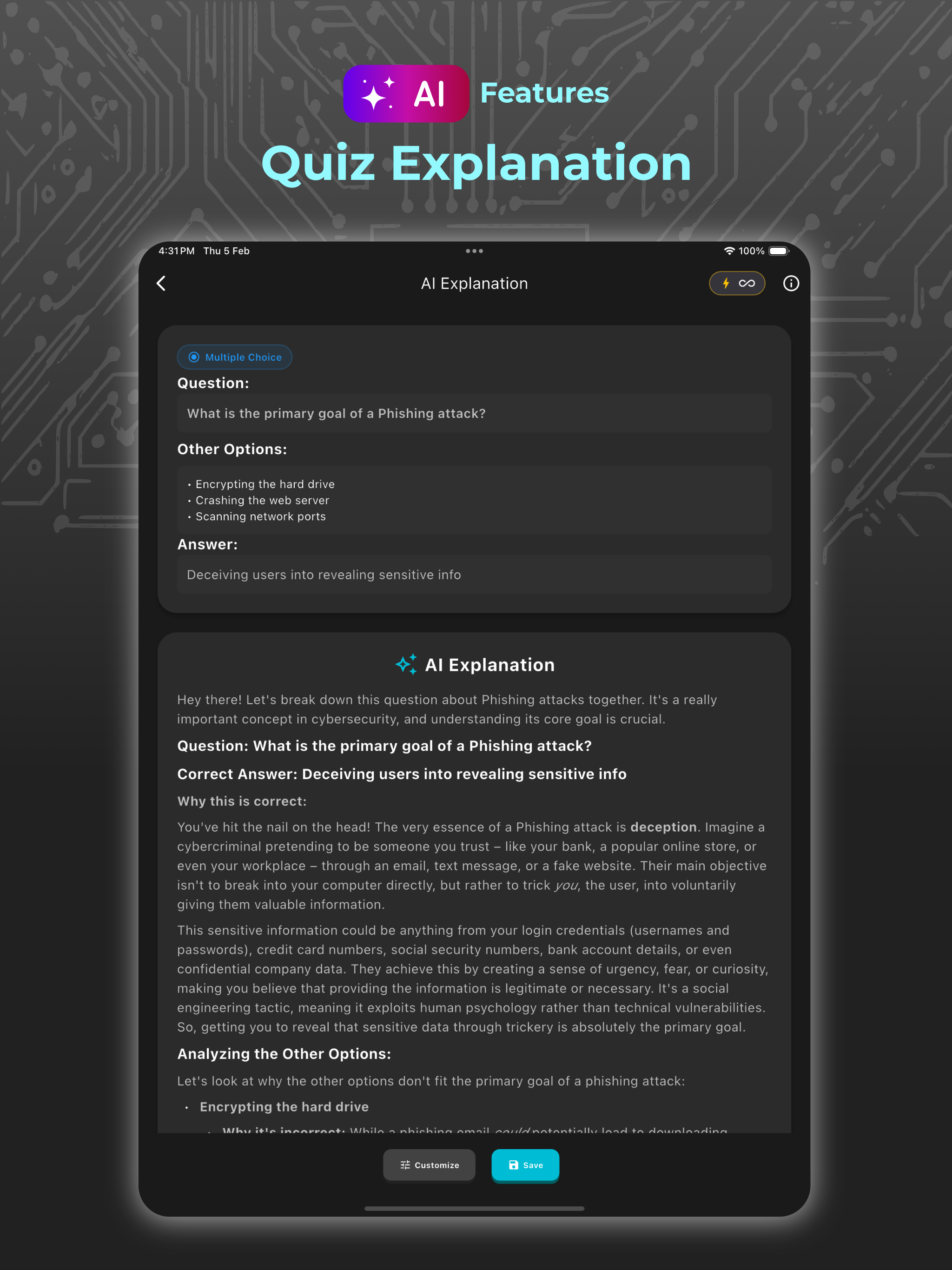 Cybersecurity Quiz App screenshot 10