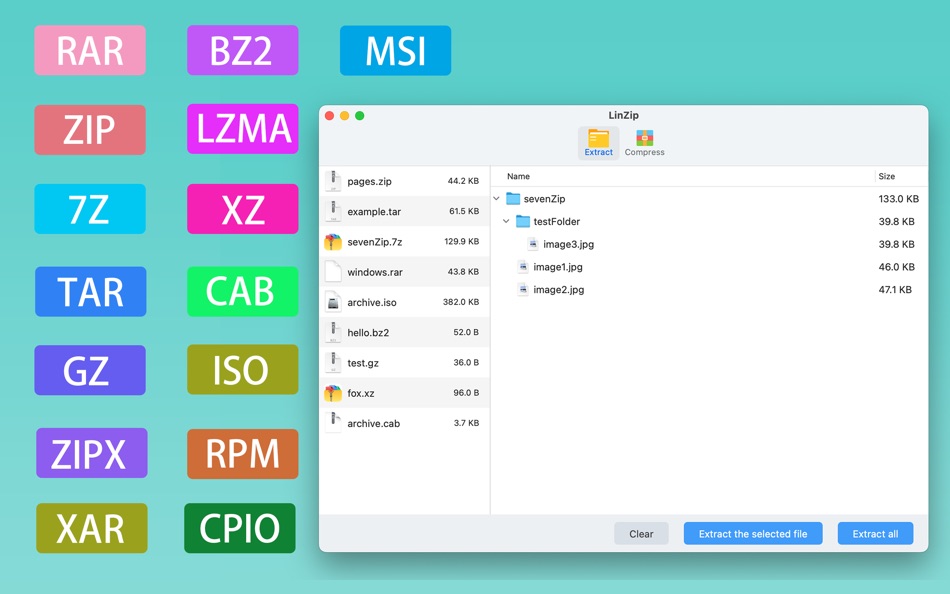#1. LinZip - Unarchiver & Archiver (macOS) بواسطة: 侠光 邢