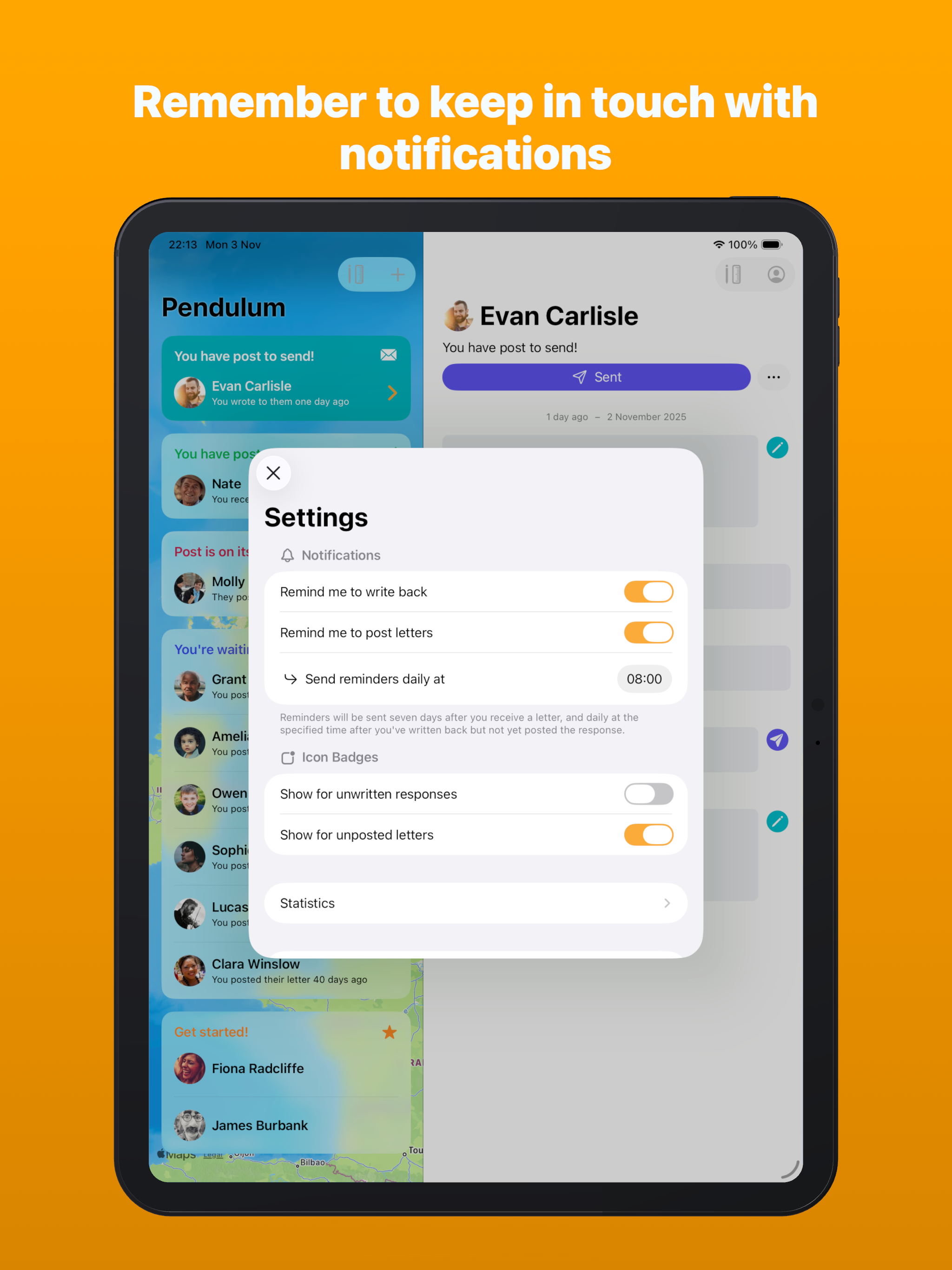 Pendulum - Pen Pal Tracker screenshot 9