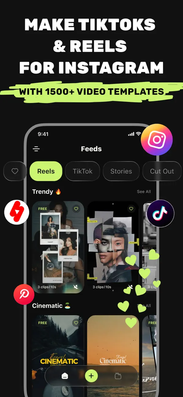 Screenshot #1 pour Reels: Video Templates Maker